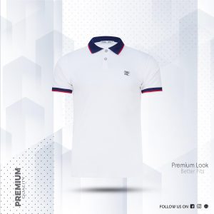 Polo T-shirt For Men's ---white/button